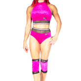 Velvet Grip Knee Pads - Raspberry